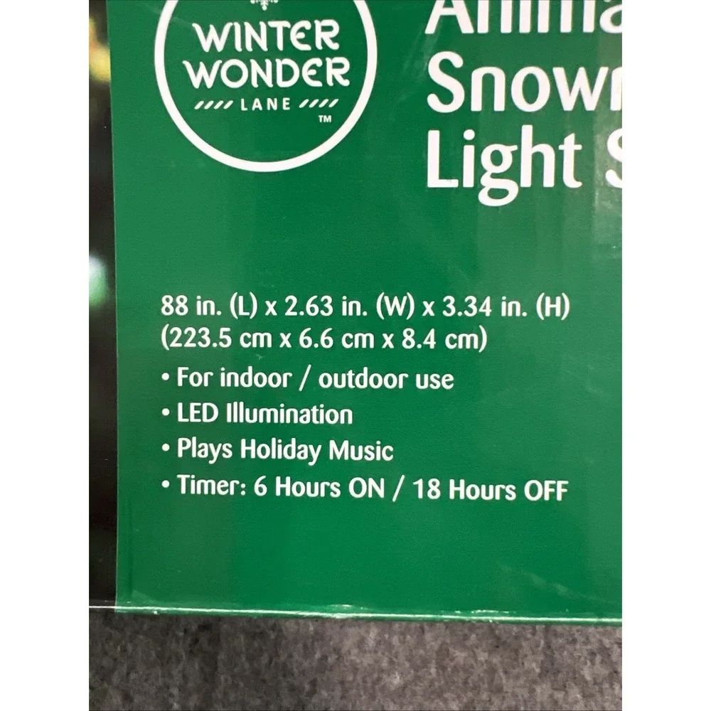 LED Animated‎ Snowman Light Set 8 Musical Singing Lights Timer Winter Wonder LN